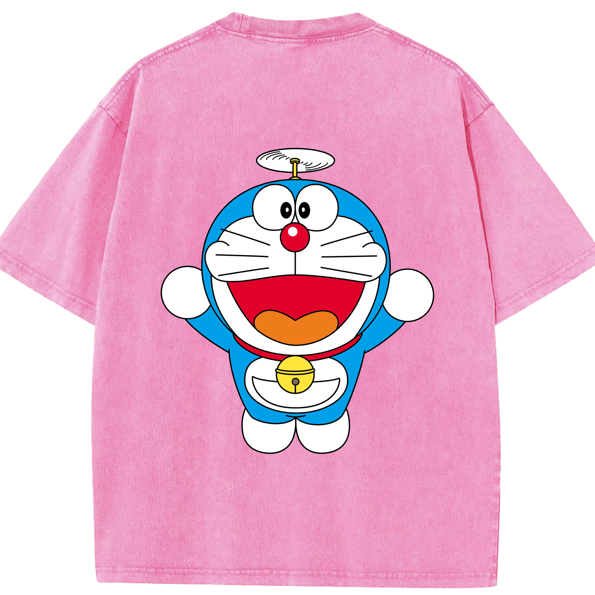 （画像用） ドラえもん Doraemon 綿100% ヴィンテージ風 半袖Tシャツ（背面プリント）